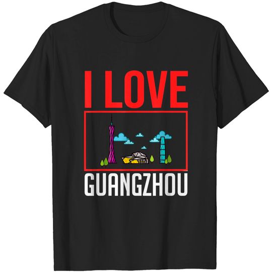 Discover Guangzhou China City Skyline Map Travel T-Shirt