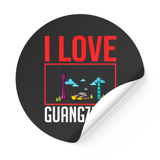 Discover Guangzhou China City Skyline Map Travel Stickers