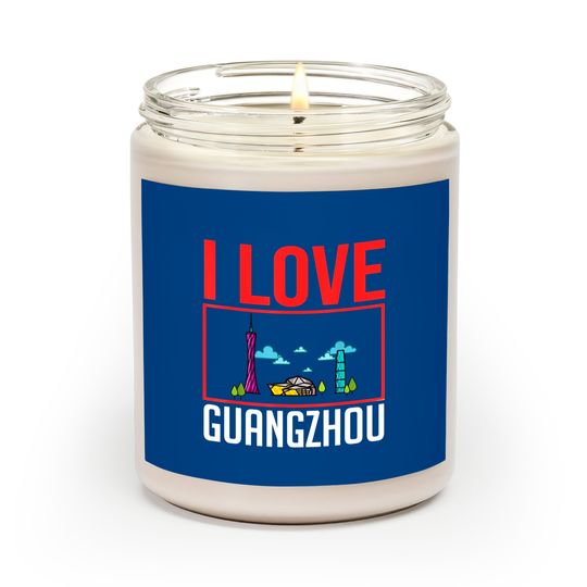 Discover Guangzhou China City Skyline Map Travel Scented Candles