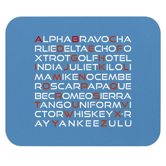 Discover Aviation Phonetic Alphabet Pilot Alpha Bravo Charlie Mouse Pads