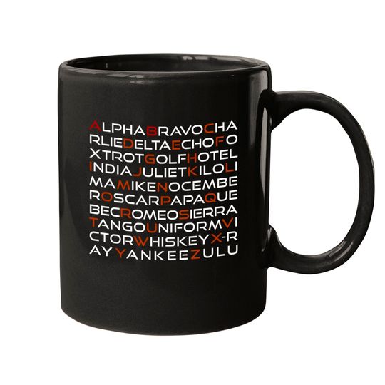Discover Aviation Phonetic Alphabet Pilot Alpha Bravo Charlie Mugs
