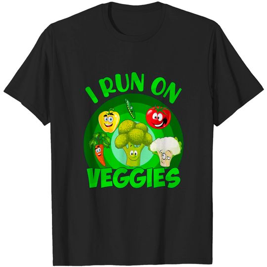 Discover Vegan Plant Based Vegetarian Runner I Run On Veggies T-Shirt