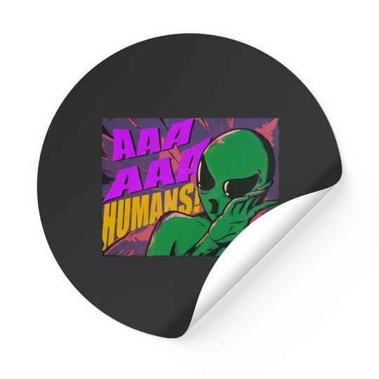 Discover AAA HUMANS! - Alien - Stickers
