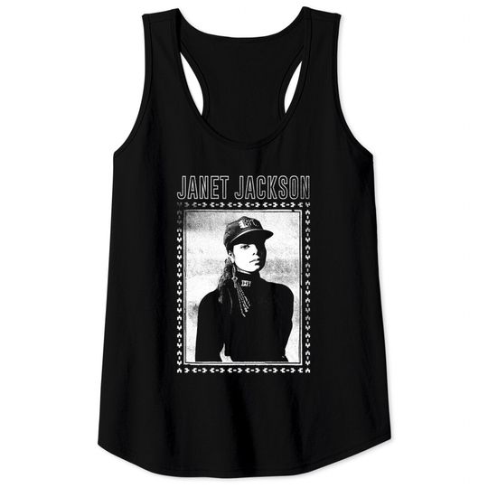 Discover Janet Jackson 80s Vintage Faded Style Design Janet Jackson Tank Tops