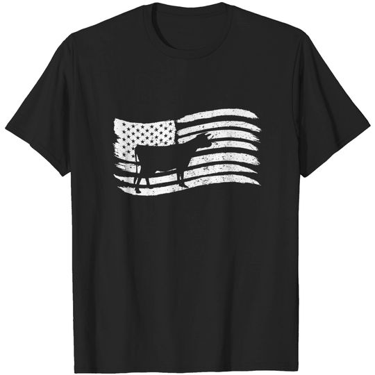 Discover American Flag T-Shirt With Cow Vintage Look