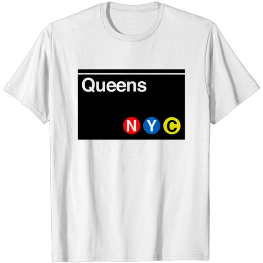 Discover Queens Subway Sign - New York City - T-Shirt