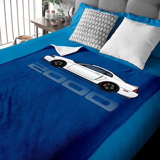 Discover White 2000 - White Mustang - Baby Blankets