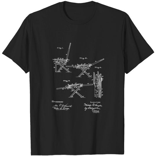 Discover folding and reclining chair Vintage Patent Drawing - Chair - T-Shirt