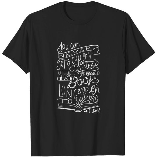 Discover Books & Tea C.S. Lewis - Book - T-Shirt