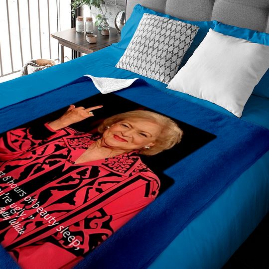 Discover 556 Gear Betty White - Beauty Sleep Ugly Funny Quote Baby Blankets - XLarge