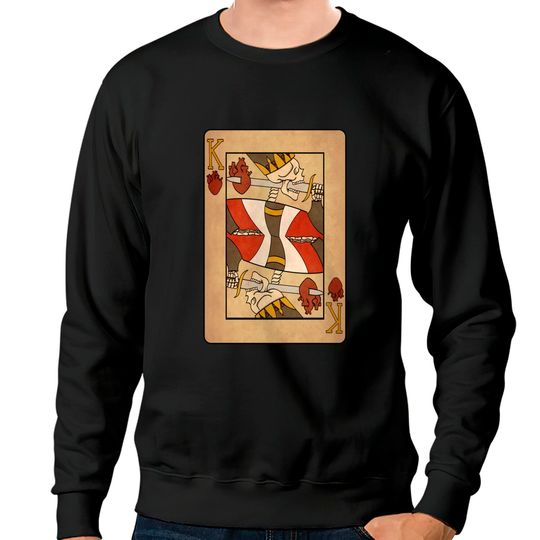 Discover Skeleton King of Hearts Court Card for Men and Woman Sweatshirt