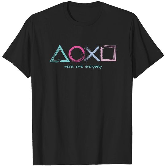 Discover Work out everyday gamers tee - Playstation - T-Shirt