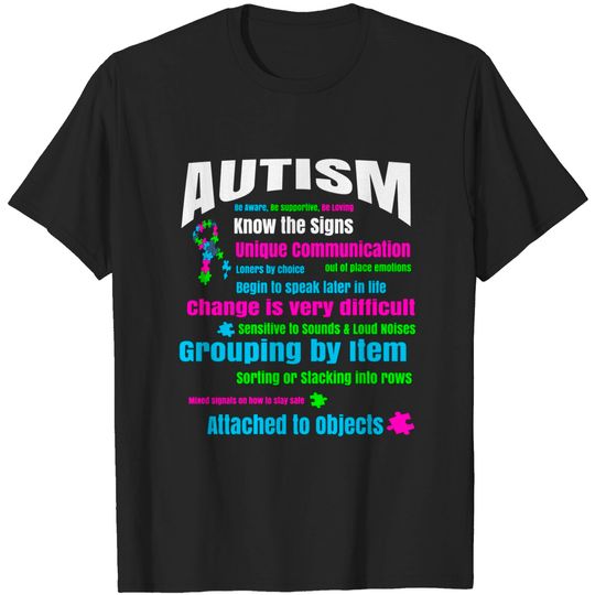 Discover Autism Know the Signs - Autism - T-Shirt