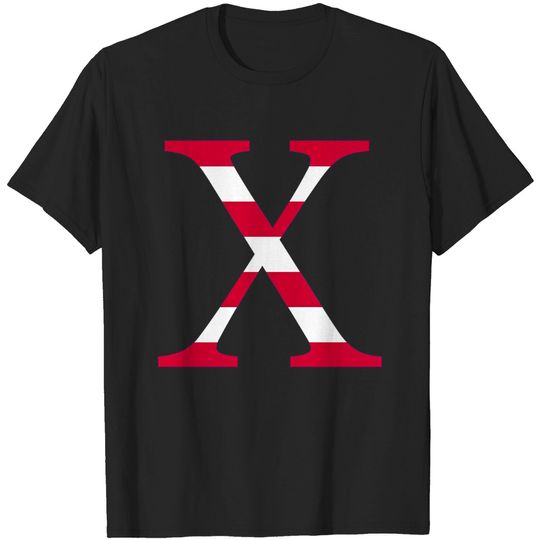 Discover Stripes Chi - Initial X - T-Shirt
