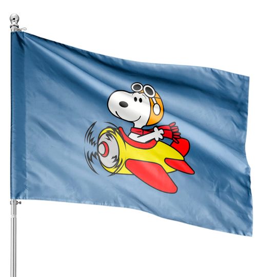 Discover Snoopy Fly Airplane - Snoopy - House Flags