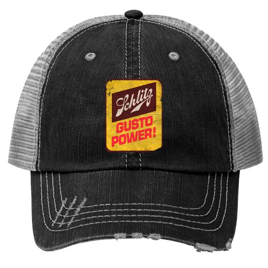 Discover Vintage Schlitz Gusto Power! (Distressed) - Schlitz - Trucker Hats