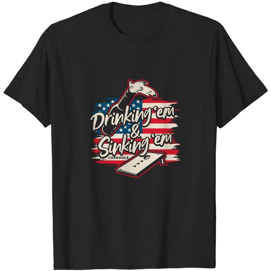 Discover Cornhole 4th of July T-Shirt