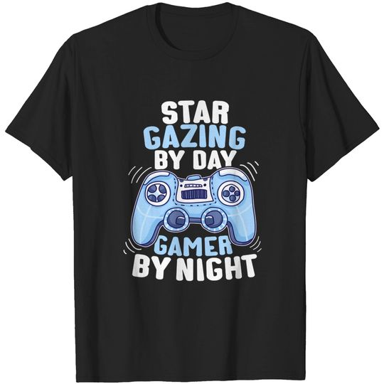 Discover Star Gazing Gamer T-Shirt - By Day and Night