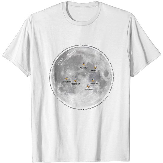 Discover Moon Landings - Face Masks Funny - T-Shirt