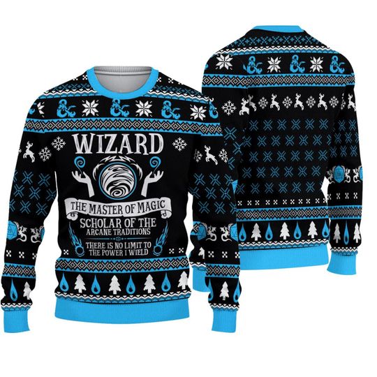 Discover Dnd Classes Wizard Ugly 3D Sweater
