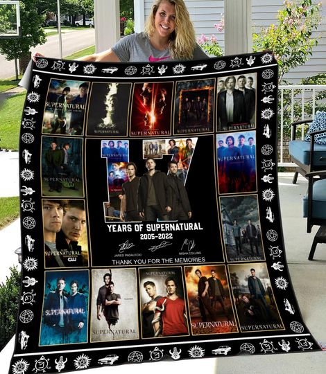 Discover Supernatural 2005-2022 Anniversary Quilt Blanket