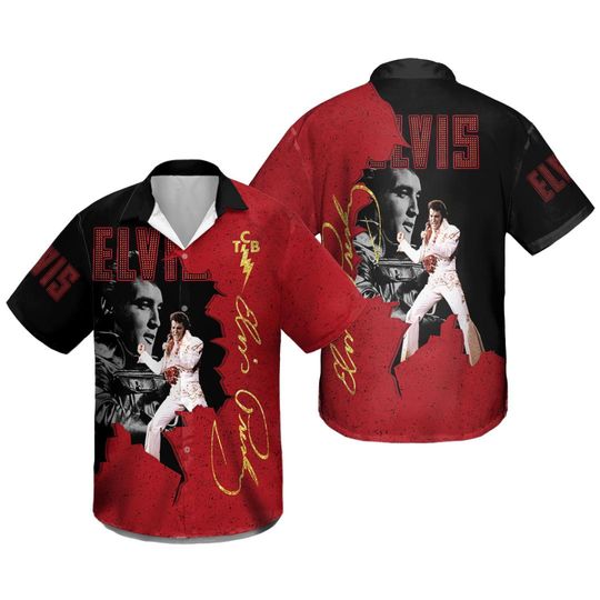 Discover 3D Elvis Presley Unisex Hawaiian Shirt, Elvis Presley Summer Hawaiian