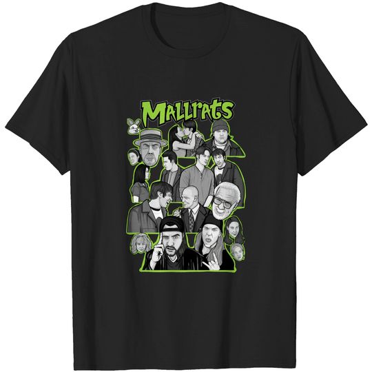 Discover Mallrats character collage - Silent Bob - T-Shirt