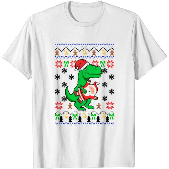 Discover Ugly Christmas sweater dinosaur - Ugly Christmas Sweater Dinosaur - T-Shirt
