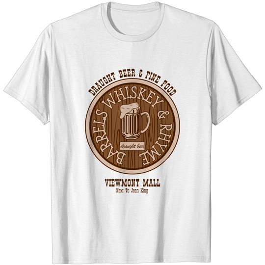 Discover Barrels, Whiskey & Rhyme, Viewmont Mall - Barrels Whiskey And Rhyme - T-Shirt