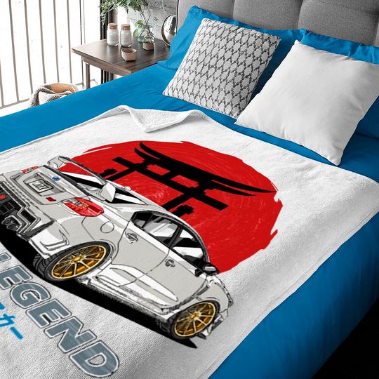 Discover JDM White Subie Impreza  WRX STi Baby Blankets