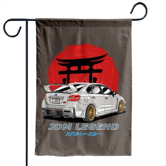 Discover JDM White Subie Impreza  WRX STi Garden Flags