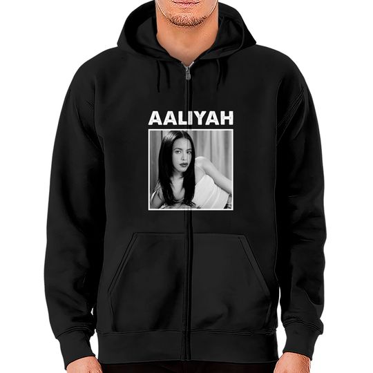 Discover Baby Girl Aaliyah Oldschool Musique Fan Zip Hoodies