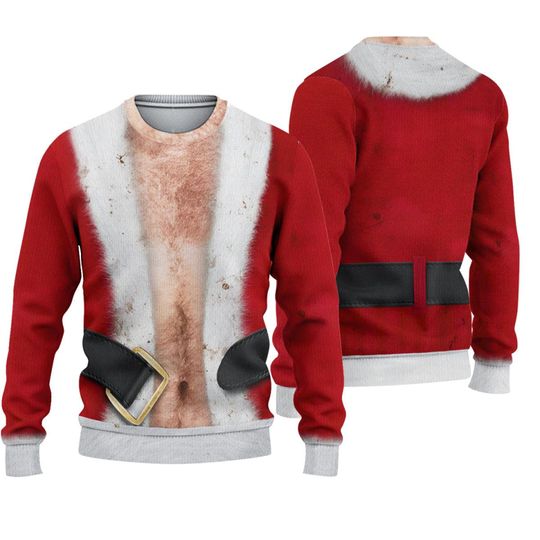 Discover Funny Santa Claus ugly christmas 3D Sweater