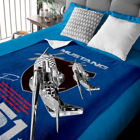 Discover P51 Mustang Ww2 Fighter Aircraft P51 Mustang W W2 Fighter Aircraft Baby Blankets