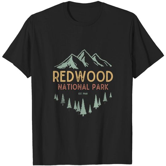 Discover Redwood National Park Est 1968 Redwood Vintage Nat T-shirt