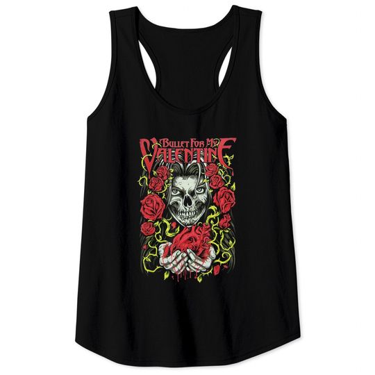 Discover Rose Tank Tops Bullet For My Valentine Roses And Heart Black