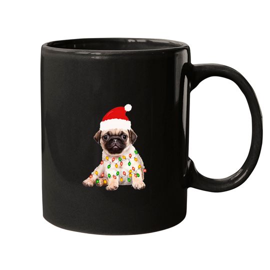 Discover Christmas Pug Mugs, Lit Pug Mugs