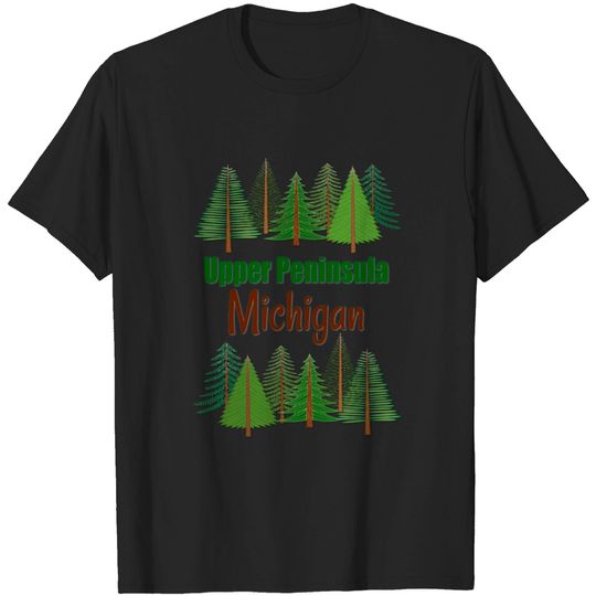 Discover Upper Peninsula Michigan Logo Design T-shirt