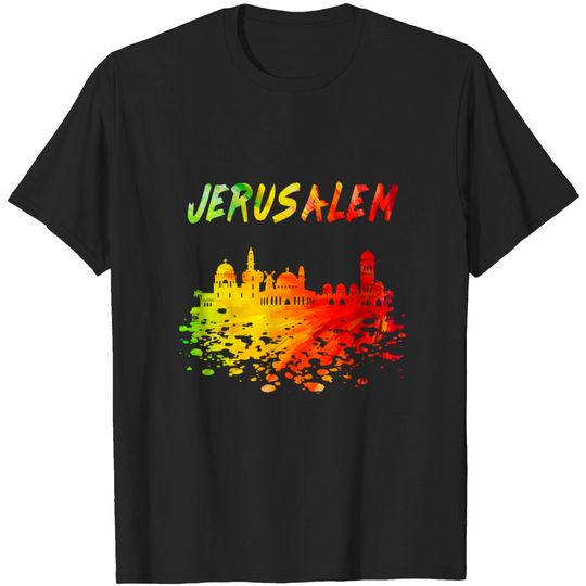 Discover Jerusalem Skyline colorful / Gift Israel T-shirt