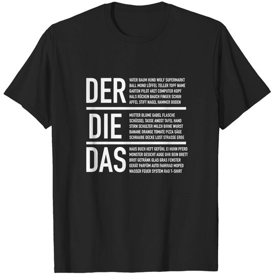Discover German Language Cheatsheet Graphic T-Shirt