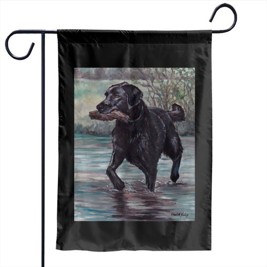 Discover Black Labrador Retriever Dog Art Garden Flags