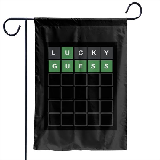Discover Wordle Lucky Guess  Funny Wordl Grid Word Game Design Garden Flags