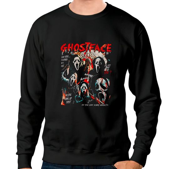 Discover Vintage Scream Ghostface Sweatshirt, Ghostface Killah merch