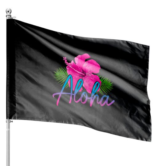 Discover Aloha Hawaiian Islands Hawaii Surf Hibiscus Flower House Flags