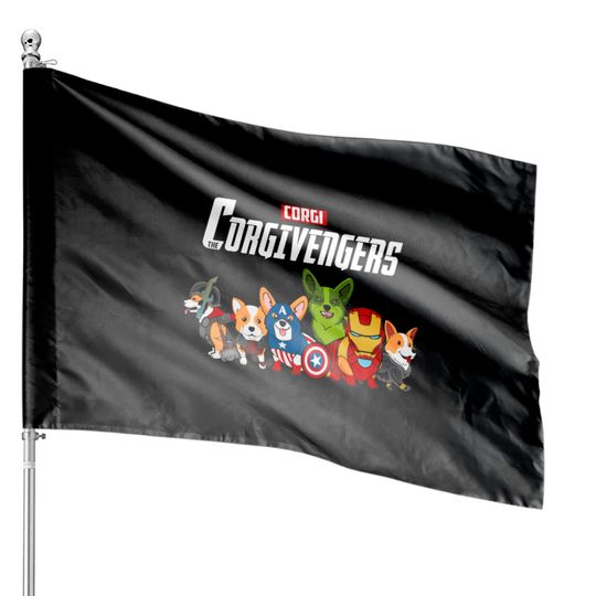 Discover Corgivengers Corgi House Flags