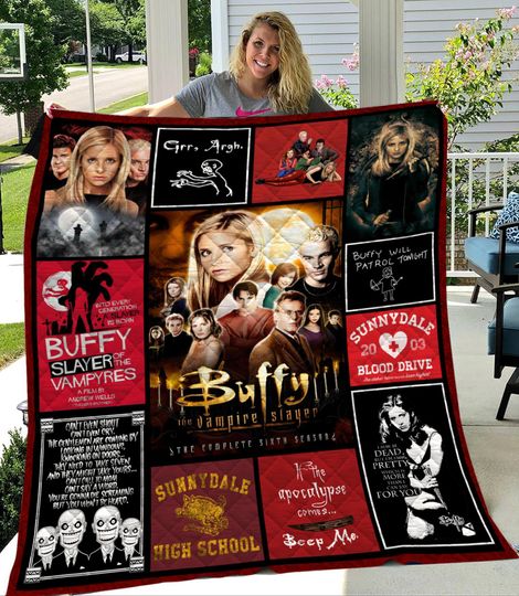 Discover Buffy The Vampire Slayer Characters Quilt Blanket