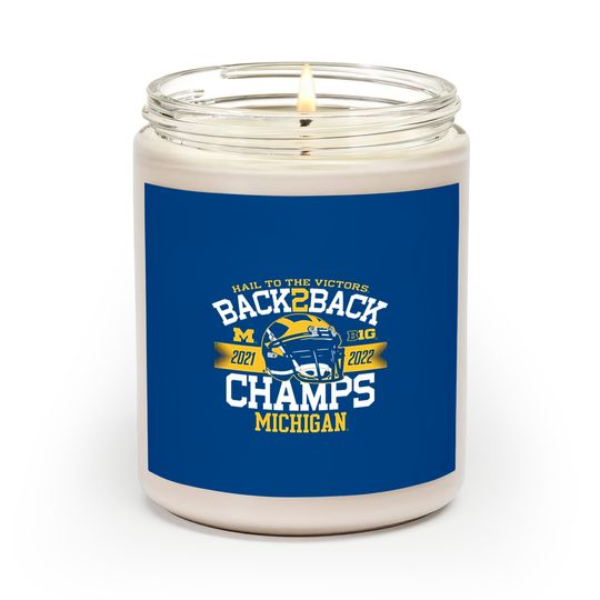 Discover Michigan Big Ten Championship Scented Candles, Michigan Hail To The Victors 2021 2022 Scented Candles