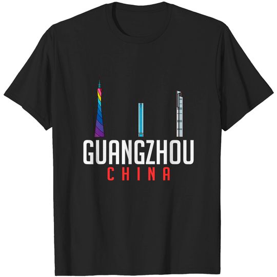 Discover Guangzhou China City Skyline Map Travel T-Shirt