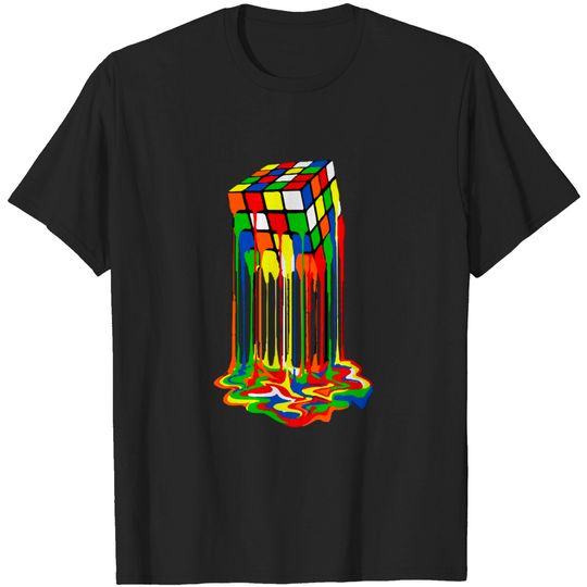 Discover Melting Rubiks Cube - Rubiks Cube - T-Shirt
