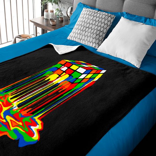 Discover Melting Rubiks Cube - Rubiks Cube - Baby Blankets